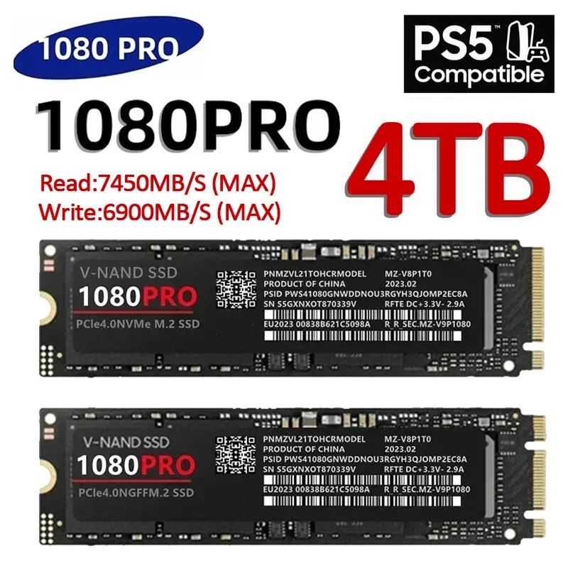 ũž PC PS5 ӿ ָ Ʈ ϵ ũ,  귣 SSD M2 2280 PCIe 4.0 NVME б 14000 MB/S, 1080PRO 4TB, 1 , 2 , 3 
